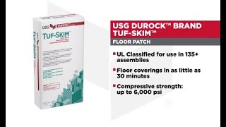 USG Durock™ Brand TufSkim™ Floor Patch [upl. by Annaoy]