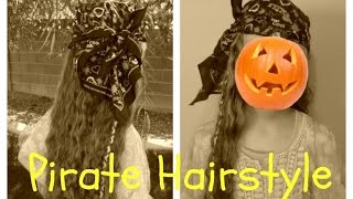 Pirate Hairstyle Halloween Hairstyles [upl. by Gustav749]