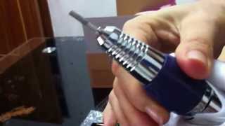 How to insert the bit to the handpiece of Bellehome Purple Electric Nail Drill [upl. by Letnohs]