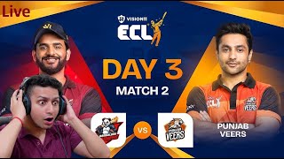 ECL  Bangalore Bashers vs Punjab Veers  Fukra Insaan vs Harsh Beniwal Watch Party [upl. by Clerk]