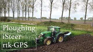 John deere 6170 Ploughing with iSteer 4k  the Netherlands  Rabe  Pflügen  Vervaet [upl. by Kiele756]