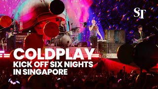 Coldplay kick off six nights of concerts in Singapore [upl. by Mayes]