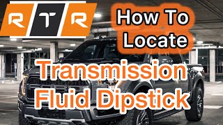 How to Locate Your Transmission Fluid Dipstick Ford F150 50 [upl. by Melony]