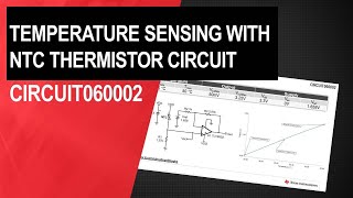 Temperature sensing with NTC thermistor circuit [upl. by Neenej]