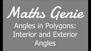 Angles in Polygons [upl. by Cimah]