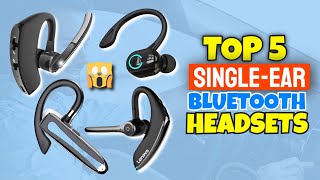 Best Single Ear Bluetooth Headset In 2024  Top 5 Bluetooth Headsets Review [upl. by Huxley]