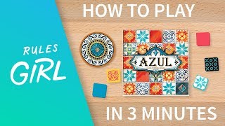 How to Play Azul in 3 Minutes  Rules Girl [upl. by Mettah]