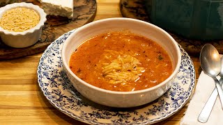 Manestra Greek Tomato amp Orzo Soup [upl. by Akeim612]