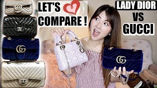 LADY DIOR 🌸 amp GUCCI MINI💙 WHAT FITS COMPARISON REVIEW WORTH GETTING  CHARIS [upl. by Combes885]