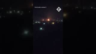 Ukrainian drone blasts set Russian oil refinery ablaze in Ryazan [upl. by Eldwun]