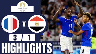 France vs Egypt  31  Mens Football  Paris 2024 Highlights  egypt vs france [upl. by Nuahs508]