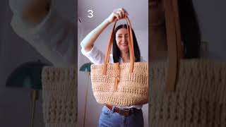 MustHave Raffia Bag for Summer crochetfashion easycrochet crochet crochettutorial crochetbag [upl. by Anemolihp891]