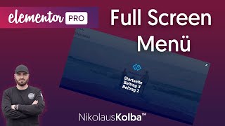 Full Screen Menü mit Elementor Pro erstellen  Tutorial [upl. by Mushro]