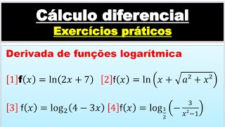 DERIVADA DE FUNÇÕES LOGARÍTMICAS [upl. by Sualk757]