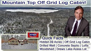 Off Grid Mountain Top Log Cabin  39 Acres 69500 [upl. by Ahsimak]