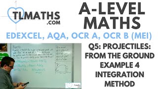 ALevel Maths Q509 Projectiles From the Ground Example 4 Integration Method [upl. by Earley]