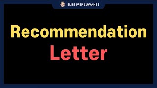 Recommendation Letter [upl. by Eniamirt]