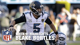 Blake Bortles Highlights Week 9  Jaguars vs Jets  NFL [upl. by Jamila]