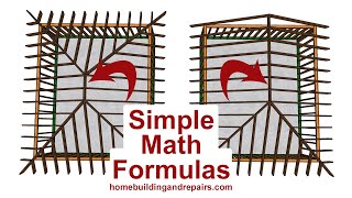 How To Calculate The Length of Hip Roof Framing Ridge  Home Building Tutorial [upl. by Sanoy]