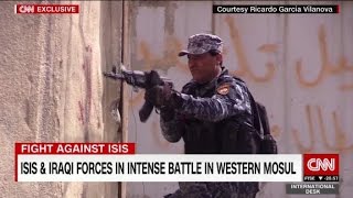 ISIS and Iraqi forces battle for Western Mosul [upl. by Esyak]