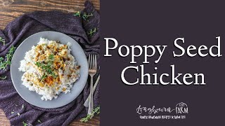 Homemade Poppy Seed Chicken in the Crockpot  Easy Crockpot Chicken Recipe [upl. by Cinomod]