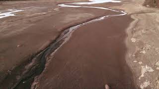 Walking across the bed of a drained lake [upl. by Eadrahc]