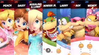 Peach amp Daisy amp Rosalina vs Bowser Jr amp Larry amp Roy amp Wendy Super Mario [upl. by Arty]