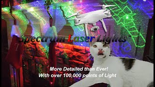 18 Pattern Moving Laser Christmas Lights SL37 moving to IMAGINE DRAGONS  Thunder [upl. by Jacquelin]