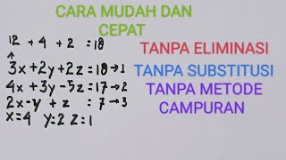 Sistem persamaan linear tiga variabel [upl. by Natica]