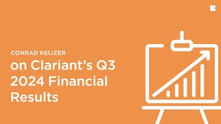 241028 Clariant CEO Interview Q3 24 Results 1920x1080 5Mbs Def [upl. by Jobyna]