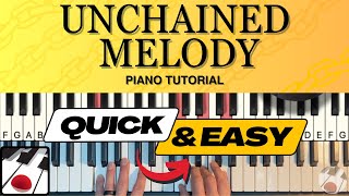 Unchained Melody Piano Tutorial QUICK amp EASY [upl. by Aiz626]