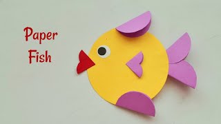 Paper Fish  DIY Paper Fish  Easy Paper Circle Crafts  How To Make Paper Fish  Diary Of Art [upl. by Bouldon885]