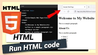 How to run HTML with Notepad in Windows [upl. by Twedy]