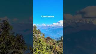 Chaukhamba peak is a fourpillar shaped enormous peak [upl. by Einaffit]