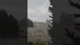 Heavy hailstorm hits Taos New Mexico [upl. by Amati115]