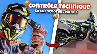 TOUT SAVOIR SUR LE CONTRÔLE TECHNIQUE 2 ROUES  moto 50cc scooter [upl. by Atinwahs]