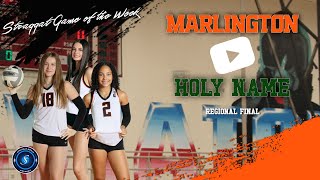 Marlington vs Holy Name Volleyball Regional Final [upl. by Anniken273]