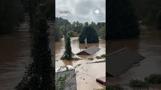 Homes Float by in Extreme Western North Carolina Flooding [upl. by Wrdna]