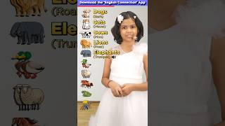 Animal🐹 Names and Their Sounds 🔊  Spoken English Words  Adi English Connection shorts [upl. by Genesia206]