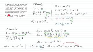 Dilatação Térmica Linear 03 [upl. by Einotna7]