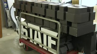 Breslin Center jumbotron pieces up for auction at MSU Surplus Store [upl. by Terrilyn448]