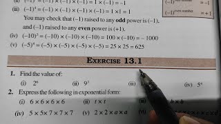 Exponents and power Ex 131 Chapter 13  Class 7th Maths [upl. by Nnahsal156]