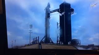 Crew Dragon Spacecraft Launch with thunderbirds countdown and adventures of tintin theme song [upl. by Porte]