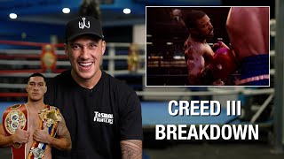 World Champion Boxer Jai Opetaia Breaks Down Creed III Boxing Scenes [upl. by Essam]