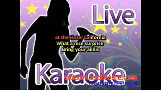 Hotel California  Eagles Karaoke lower key [upl. by Llesig]