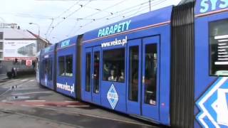 Die Straßenbahn in Wrocław Breslau am 2452014 [upl. by Sidonnie829]