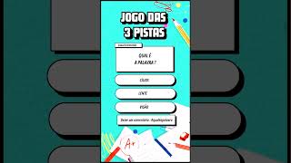 jogo das 3 pistas jogodastrespistas quiztime [upl. by Adihsaar921]