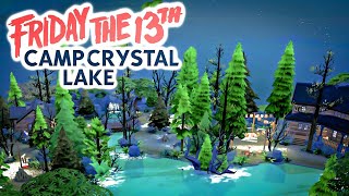 CAMP CRYSTAL LAKE  Friday the 13th  Sims 4 Speed Build [upl. by Animor]