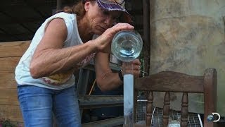 How a Female Shiner Operates Her Still  Moonshiners [upl. by Mullins]