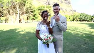 Our beach wedding ceremony at Dinarobin Beachcomber Resort Golf amp Spa [upl. by Mar434]